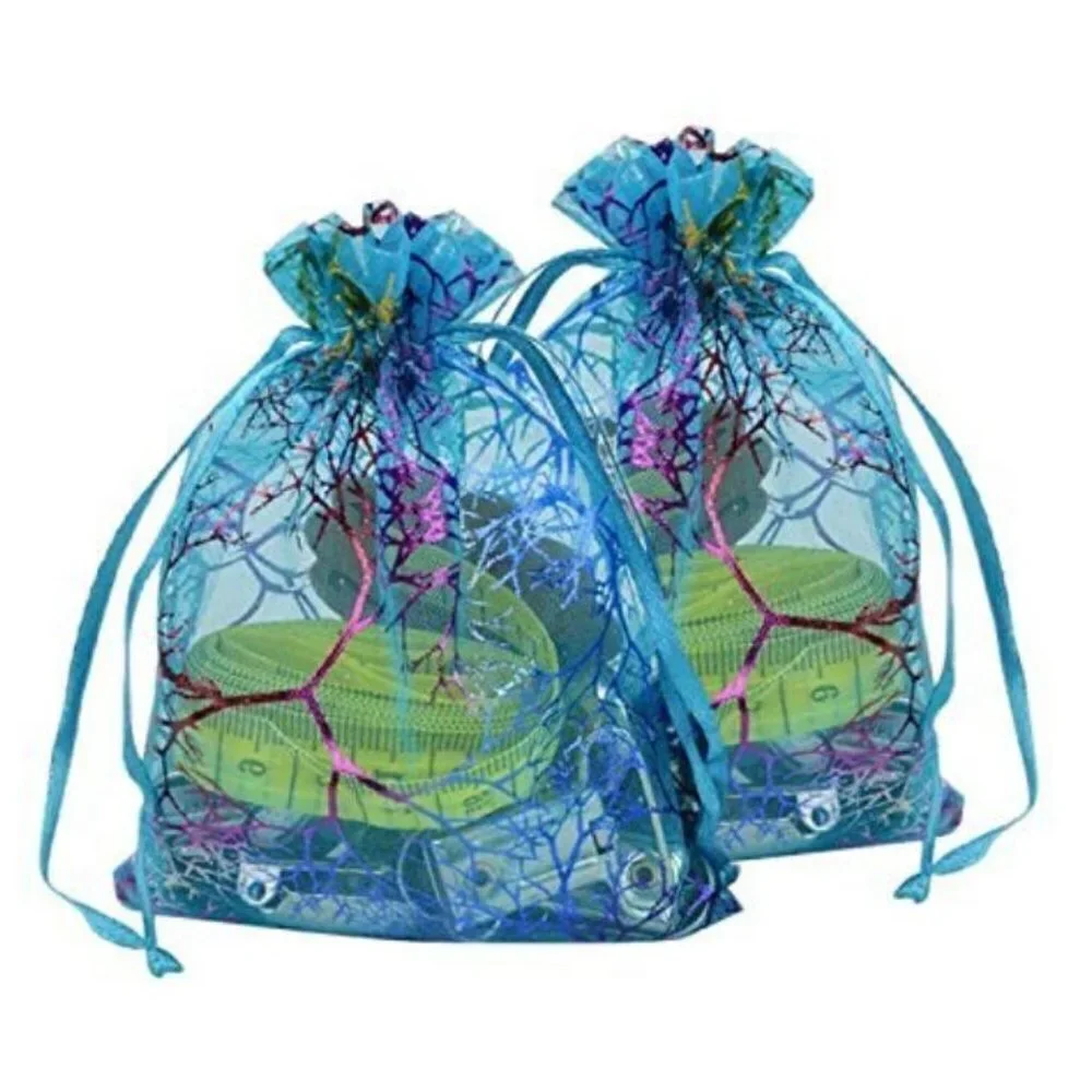 Beach Coral Gift Bag Pouches with Drawstring